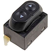 Front, Passenger Side or Rear, Driver or Passenger Window Switch, Black, Help Series