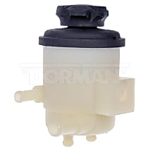603-716 Power Steering Reservoir - Black and White, Direct Fit, Sold individually