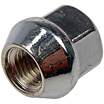 611-183.1 AutoGrade Series Conical Lug Nut - Chrome, Steel, Bulge Seat Open End, 12 mm Direct Fit, Sold individually