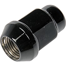 711-205A AutoGrade Series Conical Lug Nut - Black, Steel, Bulge Seat Acorn, 1/2-20 in. Direct Fit, Set of 4