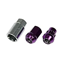713-275J AutoGrade Series Lug Nut - Purple Chrome, Carbon Steel, Acorn, 1/2 -20 Direct Fit, Set