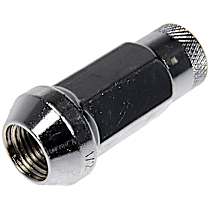 AutoGrade Series Lug Nut - Chrome, Carbon Steel, Bulge Seat Open End, 1/2 -20 Direct Fit, Set of 20