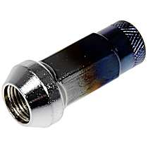 AutoGrade Series Lug Nut - Ti-Blue Chrome, Carbon Steel, Bulge Seat Open End, 1/2 -20 Direct Fit, Set of 20