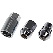 713-375 AutoGrade Series Lug Nut - Chrome, Carbon Steel, Acorn, M12-1.50 Direct Fit, Set of 16