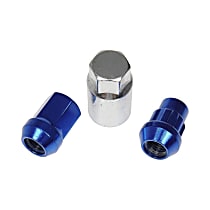 713-375D AutoGrade Series Lug Nut - Blue chrome, Carbon Steel, Acorn, M12-1.50 Direct Fit, Set