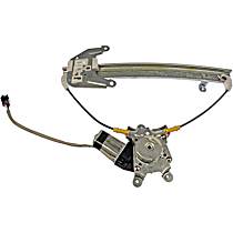 Rear, Passenger Side Power Window Regulator, With Motor, OE Solutions Series