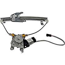 Rear, Passenger Side Power Window Regulator, With Motor, OE Solutions Series