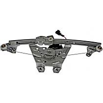 Rear, Passenger Side Power Window Regulator, With Motor, OE Solutions Series