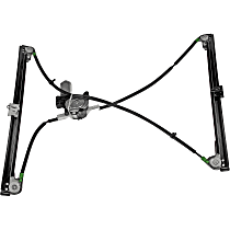 741-550 Front, Driver Side Power Window Regulator, With Motor