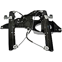 Front, Passenger Side Power Window Regulator, Without Motor, ; With White Motor Housing; For Use With Bosch Motor, OE Solutions Series
