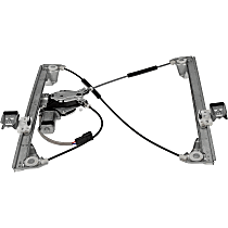 751-705 Front, Driver Side Power Window Regulator, With Motor