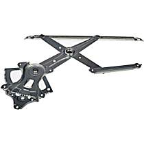 Front or Rear, Driver Side Power Window Regulator, Without Motor, ; Built In Japan, OE Solutions Series - Front or Rear, Driver Side