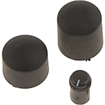 76877 Dash Knob Kit - Black, Plastic, Direct Fit