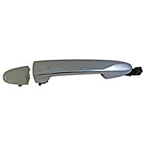 Front or Rear, Passenger Side Chrome Exterior Door Handle, Without Key Hole, Help Series