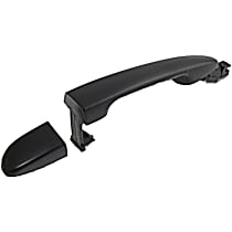 Front, Driver Side Smooth Black Exterior Door Handle, Without Key Hole, Without Keyhole, Without Passive Entry, Help Series