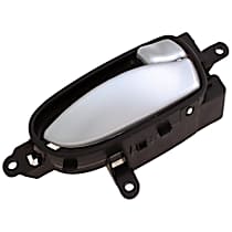 Front, Passenger Side Interior Door Handle, With door lock button, Black Housing With Silver Lever, Help Series - Front, Passenger Side