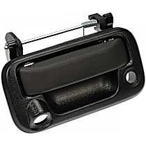 81076M Help Series Tailgate Handle and Bezel, Black Metal Without Camera Hole Without Key Hole
