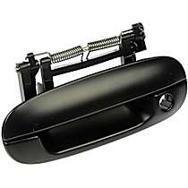 Front, Driver Side Smooth Black Exterior Door Handle, With Key Hole, Help Series