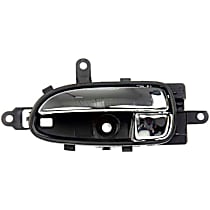 Front, Driver Side Chrome lever Interior Door Handle, With door lock button, Help Series - Front, Driver Side