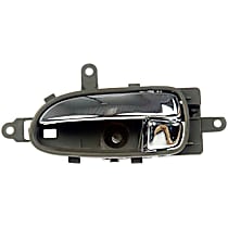 Front, Driver Side Chrome lever Interior Door Handle, With door lock button, Help Series - Front, Driver Side