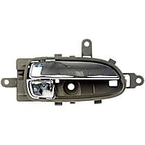 Front, Passenger Side Brown Interior Door Handle, With door lock button, Help Series - Front, Passenger Side
