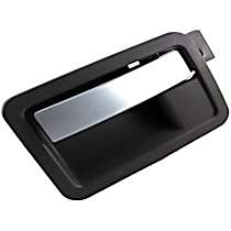 Front or Rear, Driver Side Smooth silver lever Interior Door Handle, With door lock button, Crew Cab Pickup, Help Series