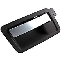 Front or Rear, Driver Side Smooth silver lever Interior Door Handle, With door lock button, Crew Cab Pickup, Help Series