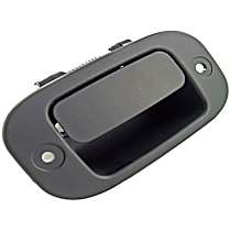 Rear, Driver or Passenger Side Smooth Black Interior Door Handle, With door lock button, Extended Cab Pickup, Help Series