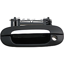 Front, Driver Side Black with chrome insert Exterior Door Handle, With Key Hole, Help Series