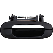 Front or Rear, Passenger Side Black with chrome insert Exterior Door Handle, Without Key Hole, Help Series