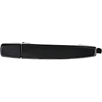 Rear, Driver or Passenger Side Smooth Black Exterior Door Handle, Without Key Hole, Help Series