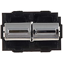 Front, Driver Side Window Switch, Without Trim Plate, Black, OE Solutions Series