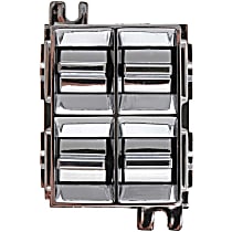 901-013 Front, Driver Side OE Solutions Series Window Switch Chrome 4 Buttons