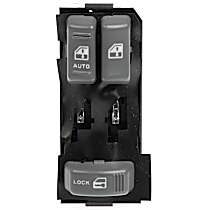 Front, Driver Side Window Switch, 2-Door, Gray, OE Solutions Series