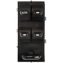Front, Driver Side Window Switch, 4-Door, Black, OE Solutions Series
