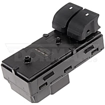 Front, Driver Side Standard Cab Pickup, Power Window Switch, Black, OE Solutions Series