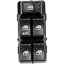 Front, Driver Side Window Switch, Sedan, Black, OE Solutions Series