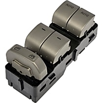 Front, Driver Side Window Switch, Black, OE Solutions Series