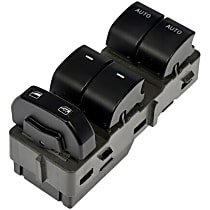 901-226 Front, Driver Side OE Solutions Series Window Switch Black 5-button