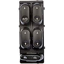 Front, Driver Side Window Switch, Black, OE Solutions Series