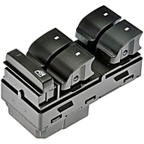 901-341 Front, Driver Side OE Solutions Series Window Switch Black 5 Buttons