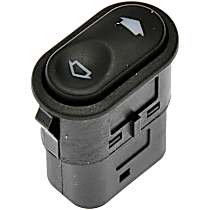 Front, Passenger Side or Rear, Driver or Passenger Window Switch, Black, 1 Button, OE Solutions Series