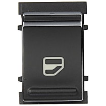 901-505 Front, Passenger Side or Rear, Driver or Passenger Side Window Switch, Black, 1 Button