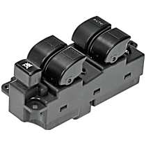 Front, Driver Side Window Switch, Black, 4 Buttons, OE Solutions Series