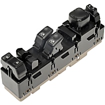 920-023 Front, Driver Side OE Solutions Series Window Switch Black and brown 5 Buttons