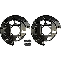 924-221 Rear Brake Dust Shields Black, Steel, OE Solutions Series
