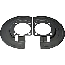 924-374 Front Brake Dust Shields Black, Steel, OE Solutions Series