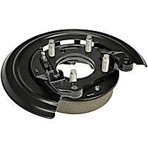926-265 Rear, Driver Side Brake Dust Shields Black, OE Solutions Series