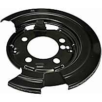 947-012 Rear, Driver Side Brake Dust Shields Black, Steel, OE Solutions Series