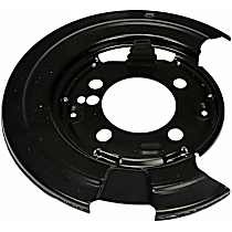 947-013 Rear, Passenger Side Brake Dust Shields Black, Steel, OE Solutions Series
